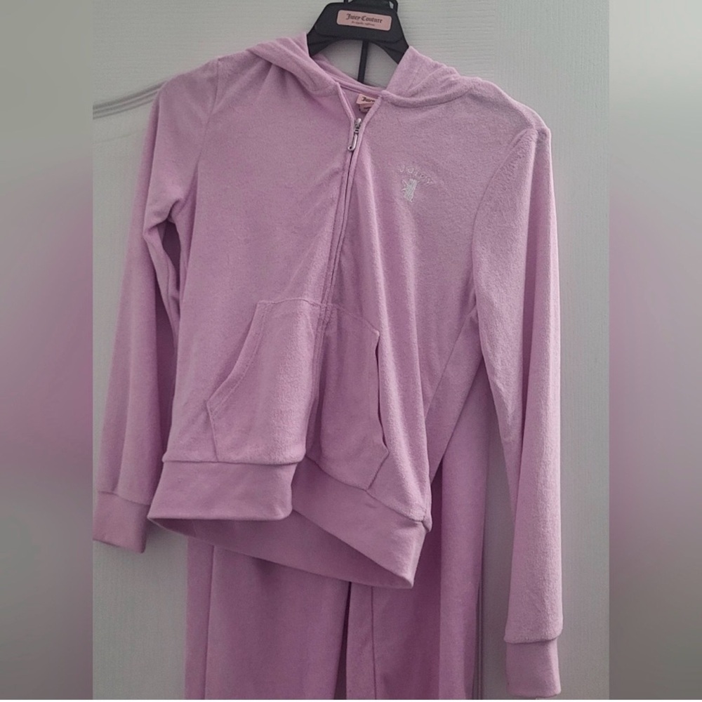 NWT Juicy Couture Girls Velour Tracksuit Set Size 14 (XL) – Powder Pink